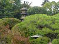 岡山後楽園、園内の灯籠
