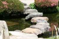 岡山後楽園、園内の橋