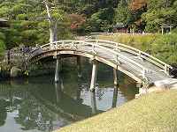 岡山後楽園、園内の橋