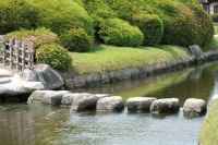岡山後楽園、園内の橋