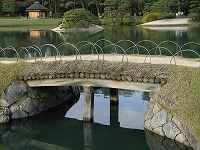 岡山後楽園、園内の橋
