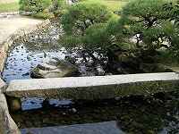 岡山後楽園、園内の橋
