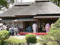 廉池軒での茶会