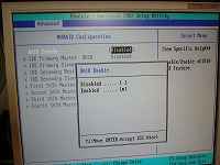 Advanced−Onboard Device Configuratio-NVraid Configurationのraid Enableで【Disabled】を【Enabled】に変更。<BR>